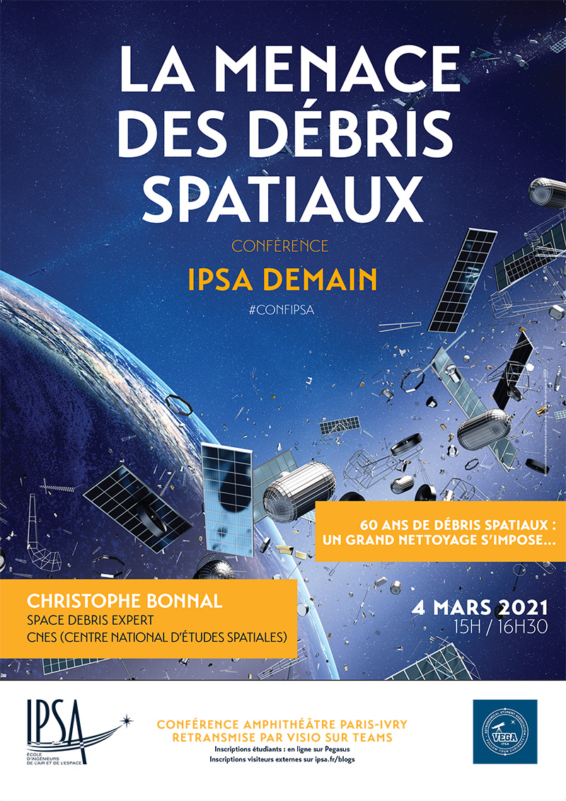 Affiche sur les débris spatiaux