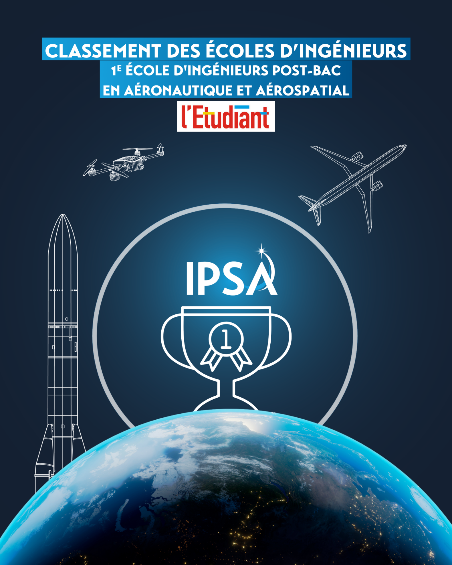 L’IPSA, dans le top des classements de l’Etudiant et Usine Nouvelle !