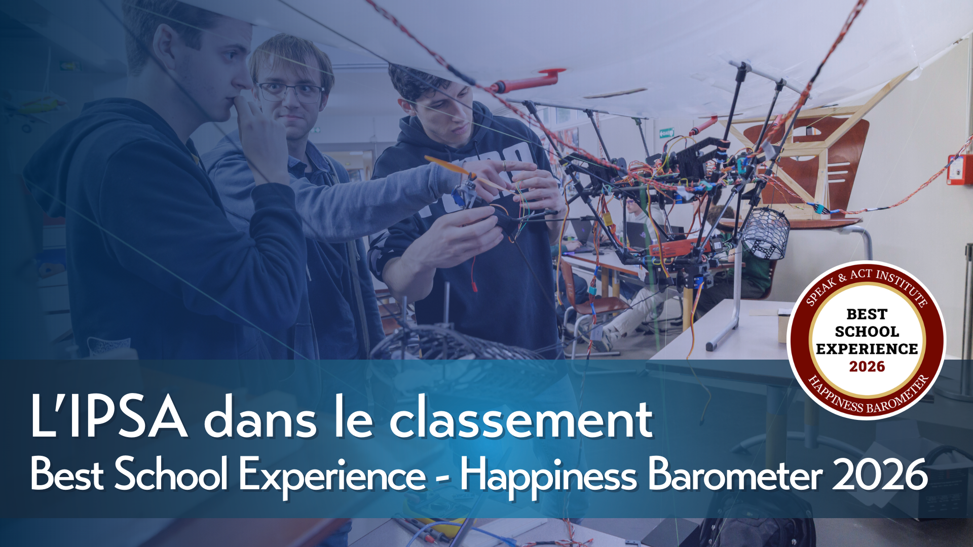 L’IPSA distinguée dans le classement Best School Experience – Happiness Barometer 2026 de Speak & Act