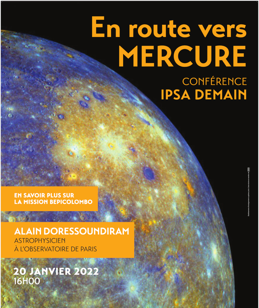 Conférence : décollez pour Mercure avec l’IPSA, le 20 janvier 2022